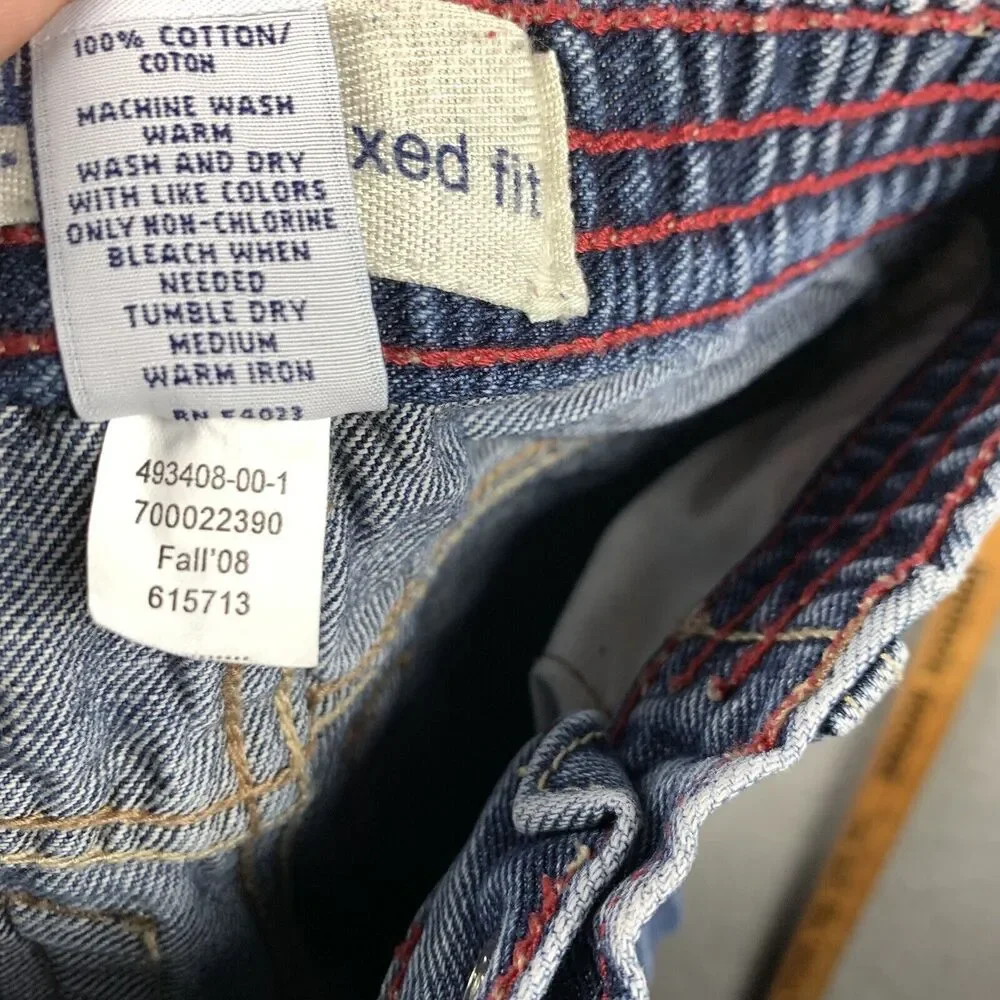 Gap Kids Jeans Size 4 Relaxed Fit‎ Elastics Waist Cotton Youth